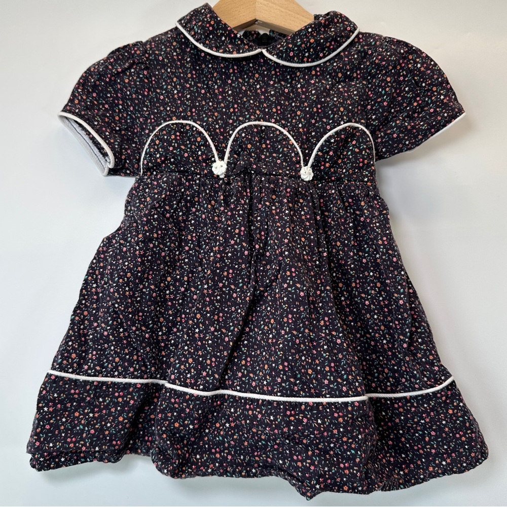 VTG Key to Fashion Coming Thing Little Girls 2T Pinafore Dress Peter‎ Pan Collar